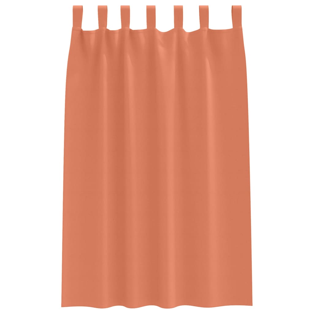 Vorhänge mit Vorhängen 2 pcs Terrakotta Polyester