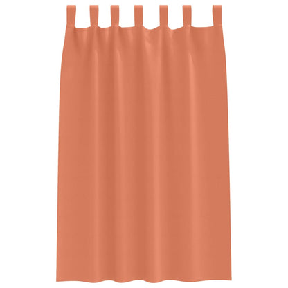 Vorhänge mit Vorhängen 2 pcs Terrakotta Polyester