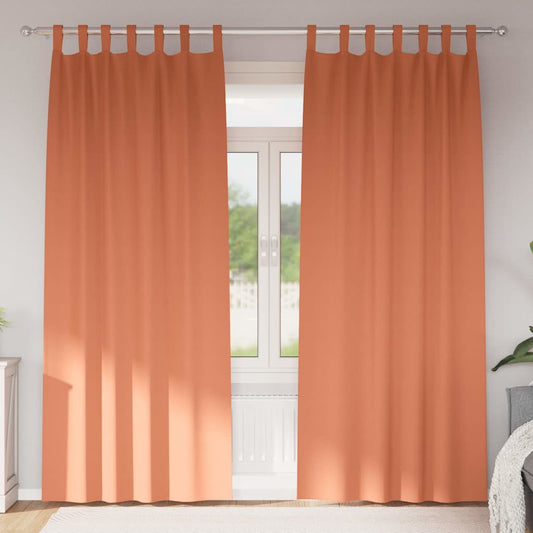 Vorhänge mit Vorhängen 2 pcs Terrakotta Polyester