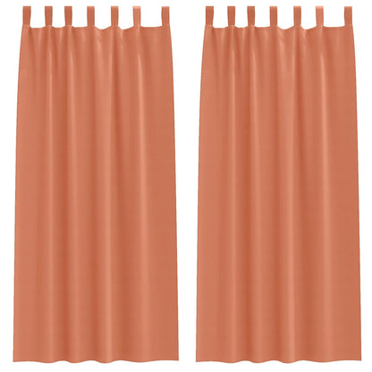 Vorhänge mit Vorhängen 2 pcs Terrakotta Polyester