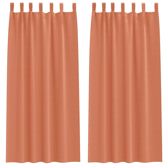 Vorhänge mit Vorhängen 2 pcs Terrakotta Polyester