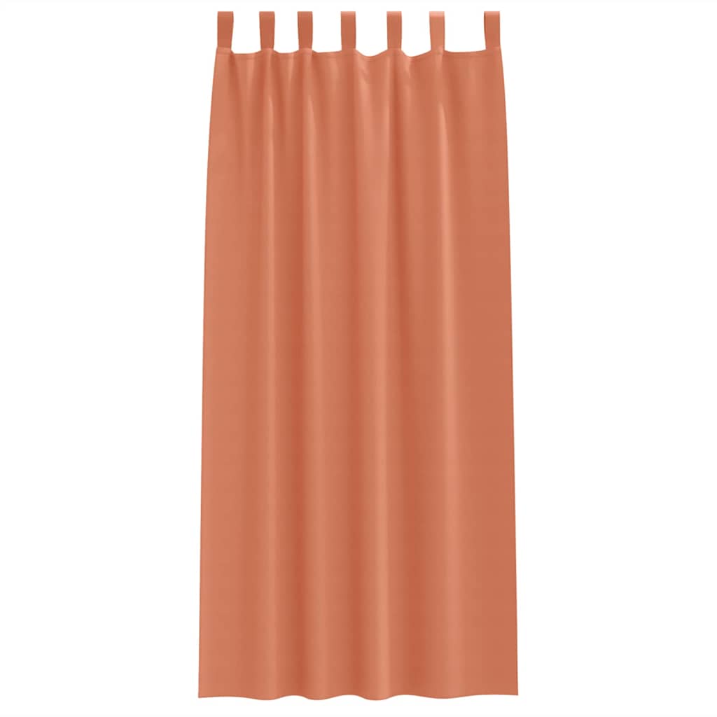 Vorhänge mit Vorhängen 2 pcs Terrakotta Polyester