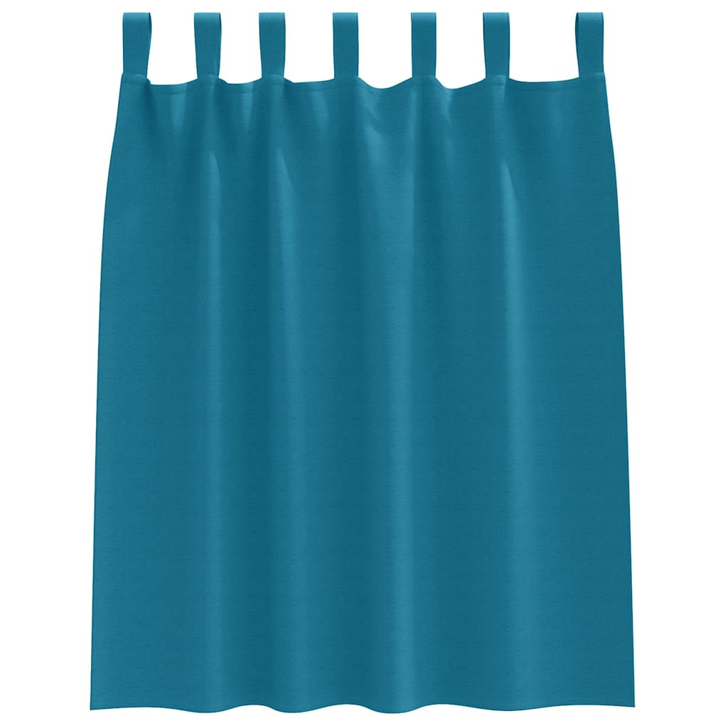 Vorhänge mit Vorhängen 2 pcs Türkis Polyester