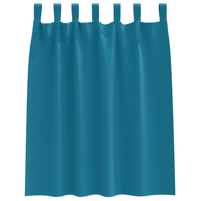 Vorhänge mit Vorhängen 2 pcs Türkis Polyester