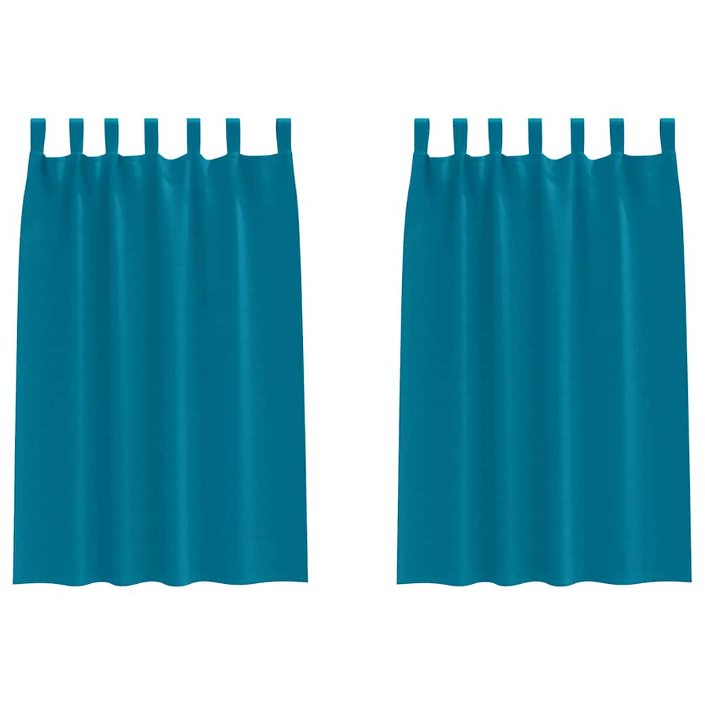 Vorhänge mit Vorhängen 2 pcs Türkis Polyester