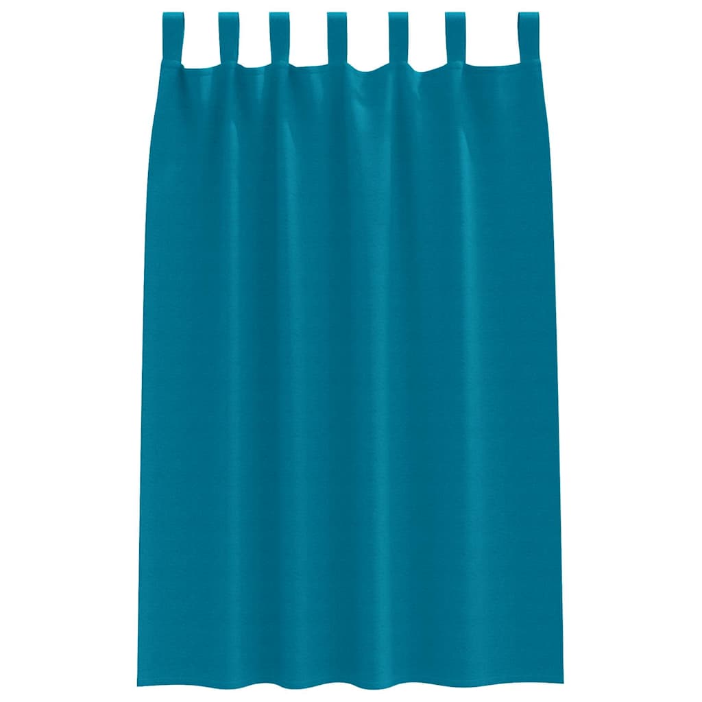 Vorhänge mit Vorhängen 2 pcs Türkis Polyester
