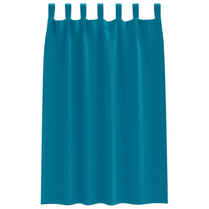 Vorhänge mit Vorhängen 2 pcs Türkis Polyester