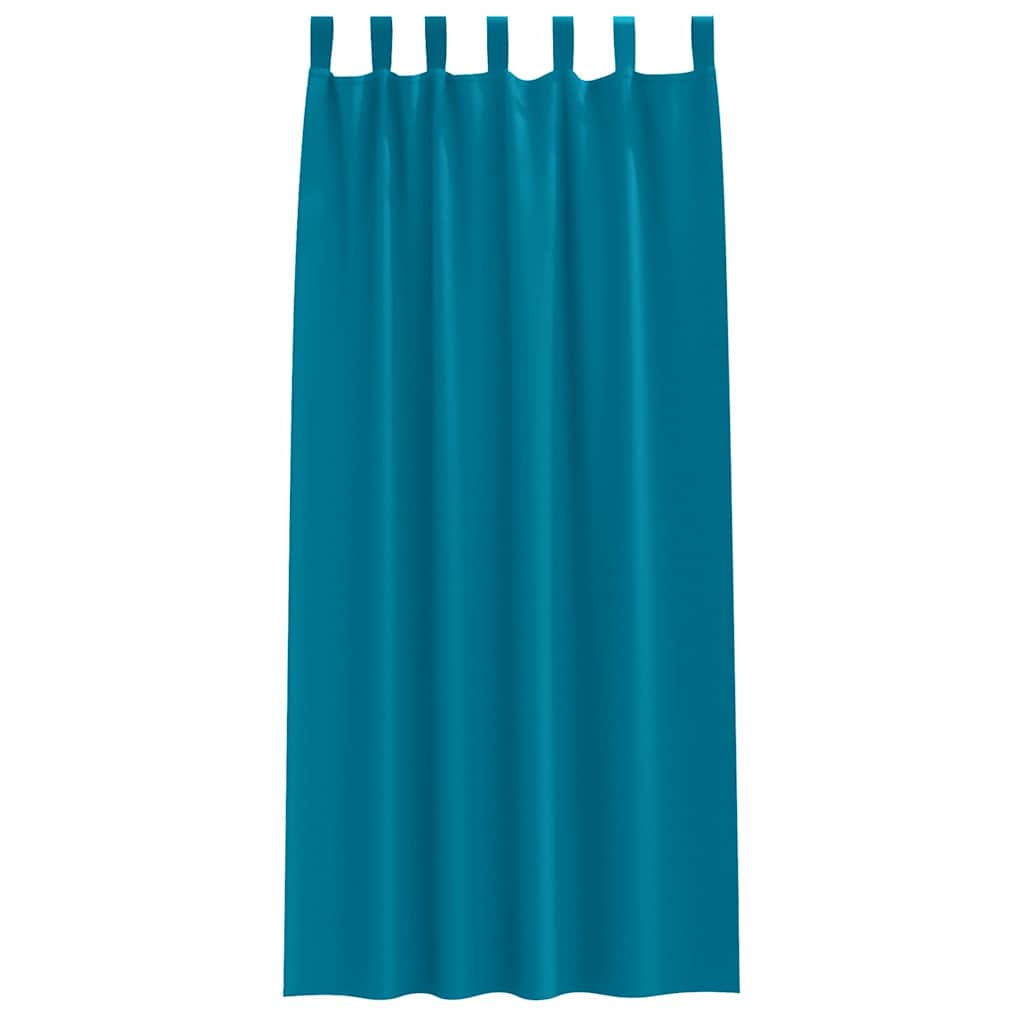 Vorhänge mit Vorhängen 2 pcs Türkis Polyester