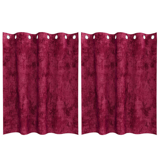 Vorhang mit Vorhängen 2 pcs Weinrot 140 x 140 cm Samt