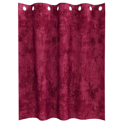 Vorhang mit Vorhängen 2 pcs Weinrot 140 x 140 cm Samt