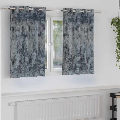 Vorhang mit Vorhängen 2 pcs Silbergrau 140 x 140 cm Samt