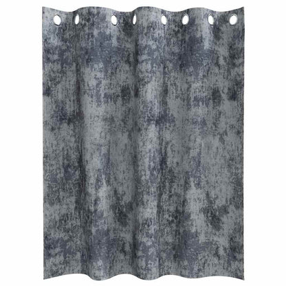 Vorhang mit Vorhängen 2 pcs Silbergrau 140 x 140 cm Samt