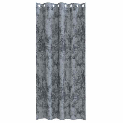 Vorhang mit Vorhängen 2 pcs Silbergrau 225 x 140 cm Samt