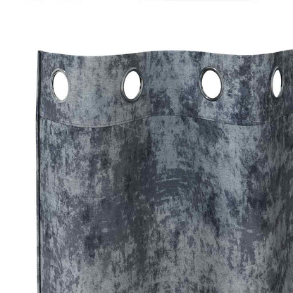 Vorhang mit Vorhängen 2 pcs Silbergrau 260 x 140 cm Samt