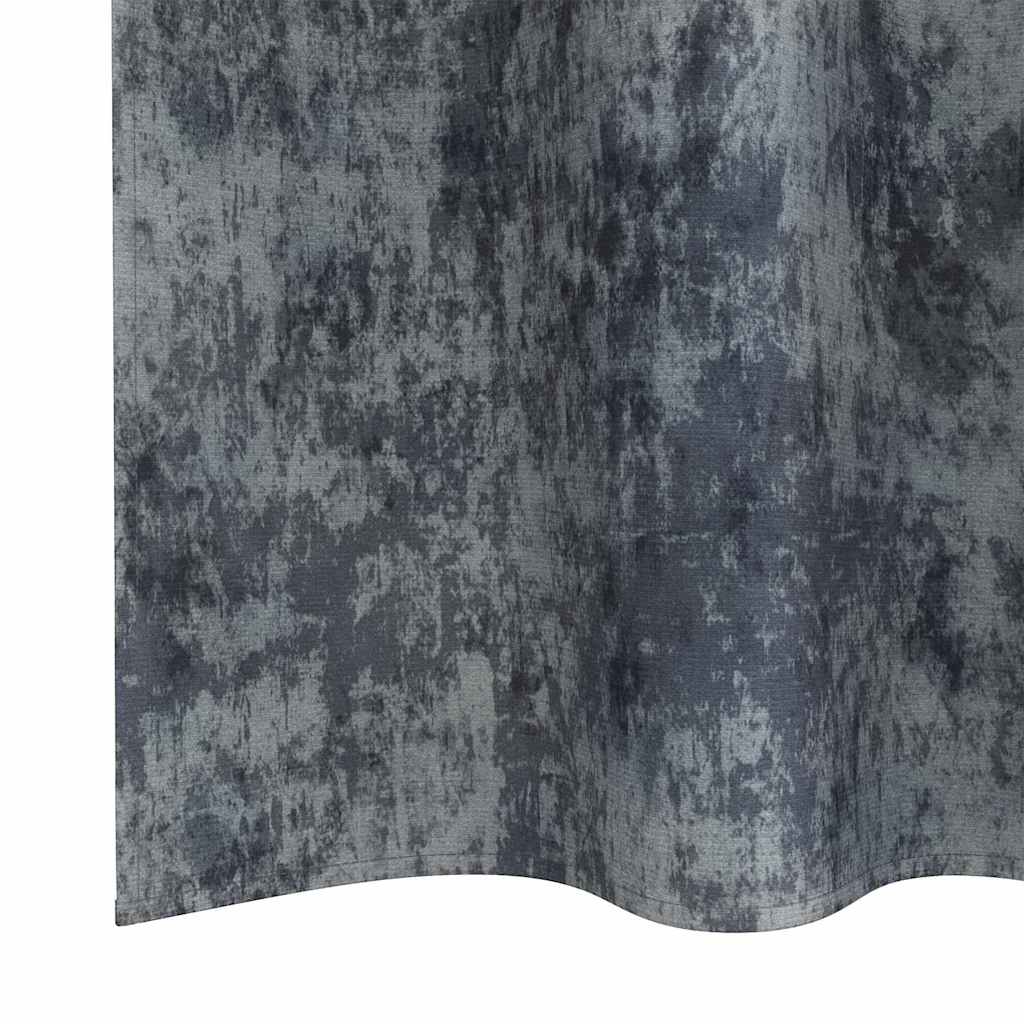 Vorhang mit Vorhängen 2 pcs Silbergrau 260 x 140 cm Samt
