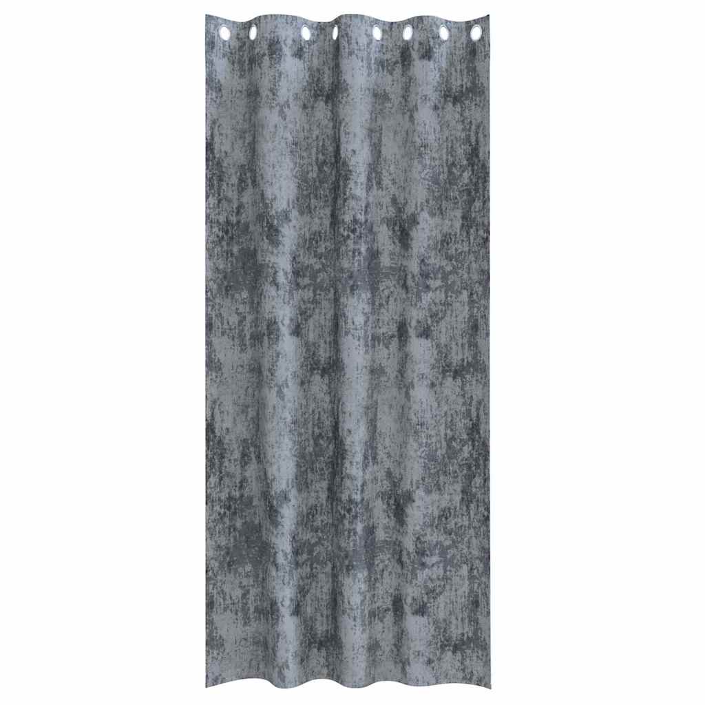 Vorhang mit Vorhängen 2 pcs Silbergrau 260 x 140 cm Samt