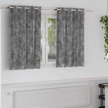 Vorhang mit Vorhängen 2 pcs Grau 140 x 140 cm Samt