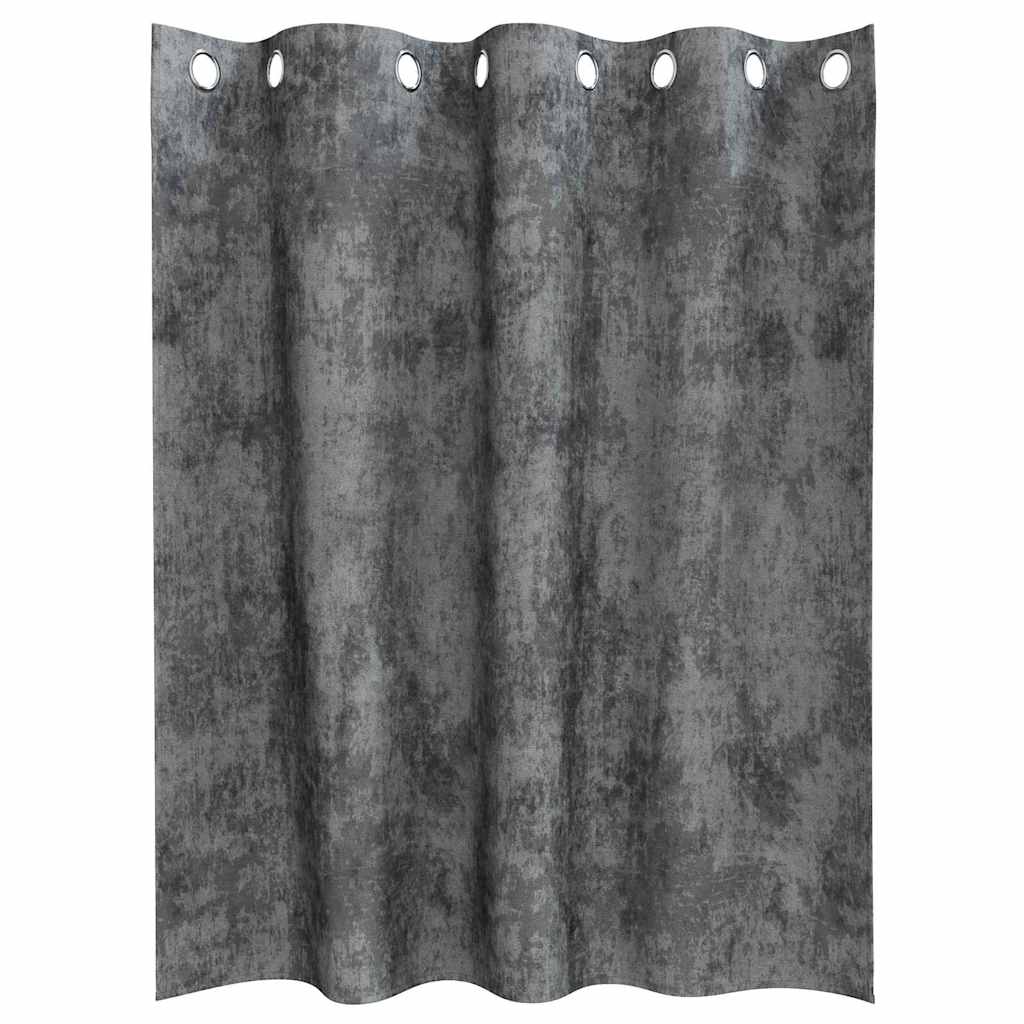 Vorhang mit Vorhängen 2 pcs Grau 140 x 140 cm Samt