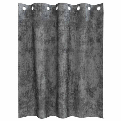 Vorhang mit Vorhängen 2 pcs Grau 140 x 140 cm Samt