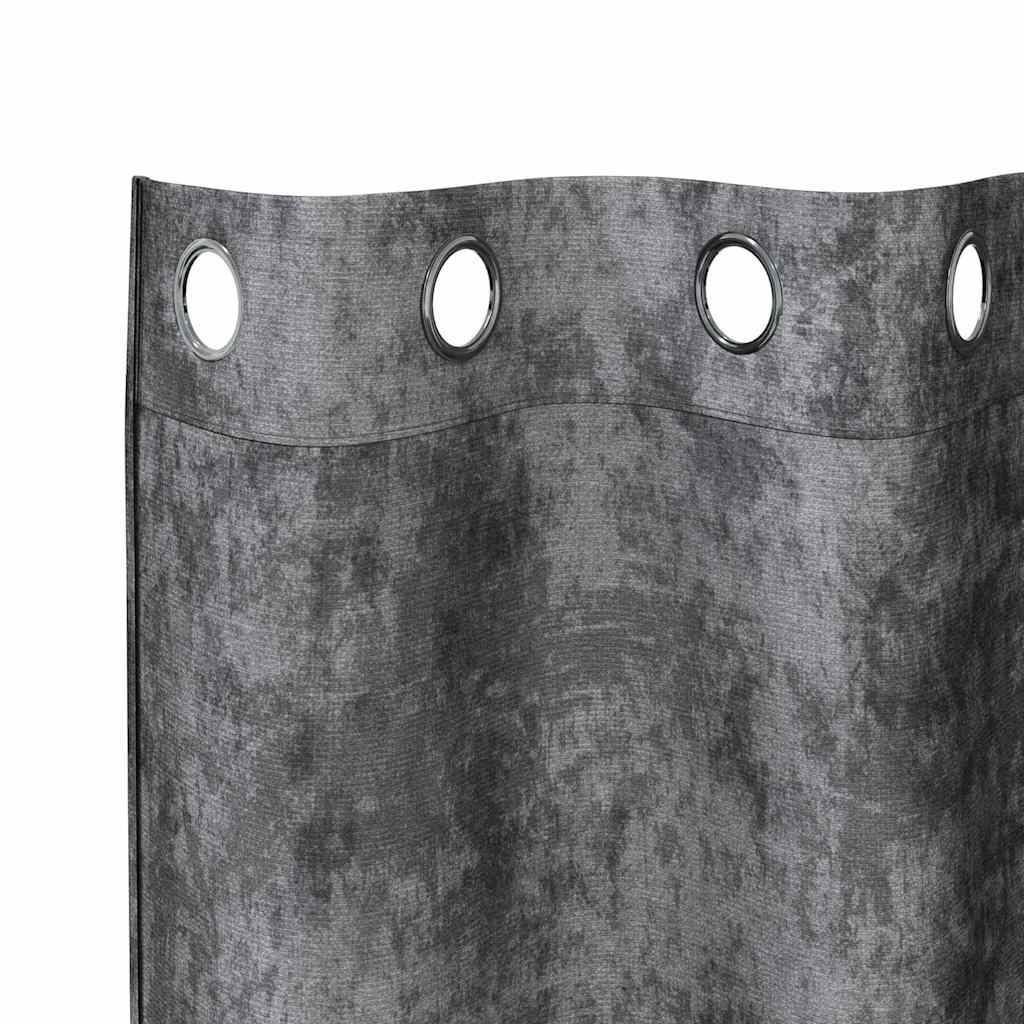 Vorhang mit Vorhängen 2 pcs Grau 260 x 140 cm Samt
