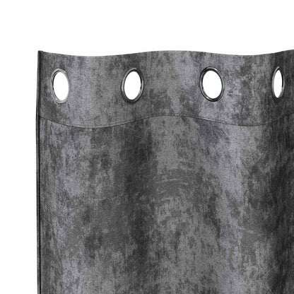 Vorhang mit Vorhängen 2 pcs Grau 260 x 140 cm Samt