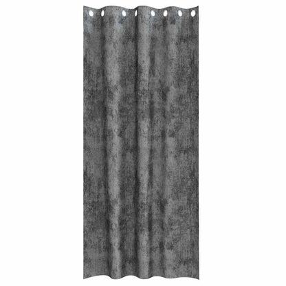 Vorhang mit Vorhängen 2 pcs Grau 260 x 140 cm Samt