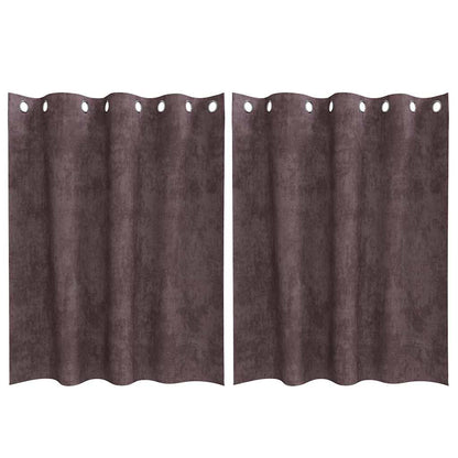 Vorhang mit Vorhängen 2 pcs Braun 140 x 140 cm Samt