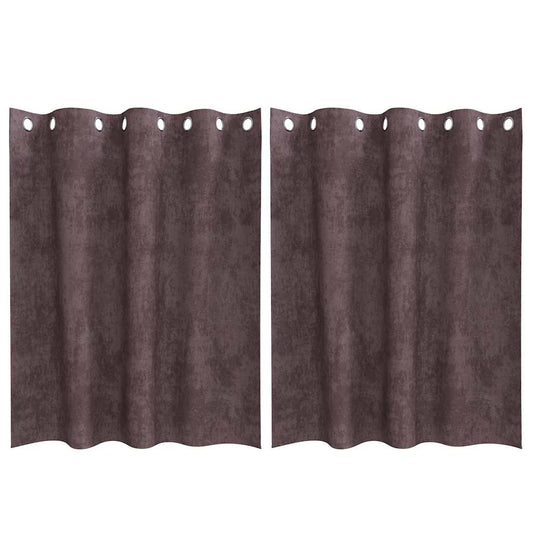 Vorhang mit Vorhängen 2 pcs Braun 140 x 140 cm Samt