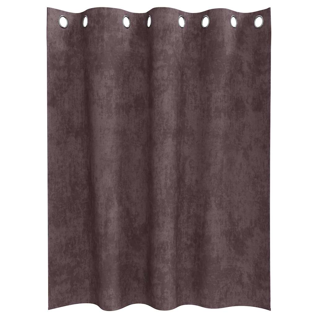 Vorhang mit Vorhängen 2 pcs Braun 140 x 140 cm Samt