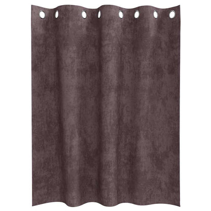 Vorhang mit Vorhängen 2 pcs Braun 140 x 140 cm Samt