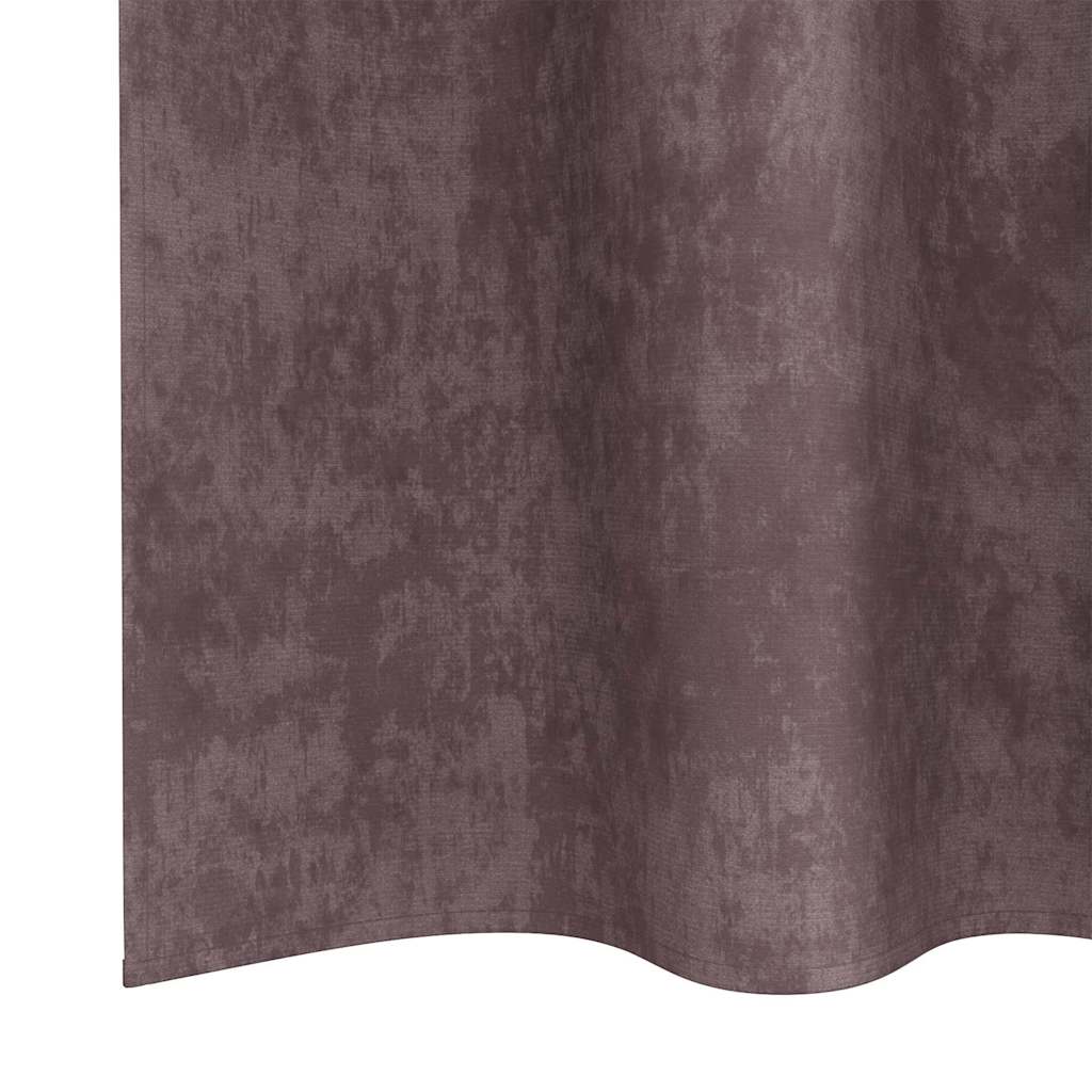 Vorhang mit Vorhängen 2 pcs Braun 260 x 140 cm Samt