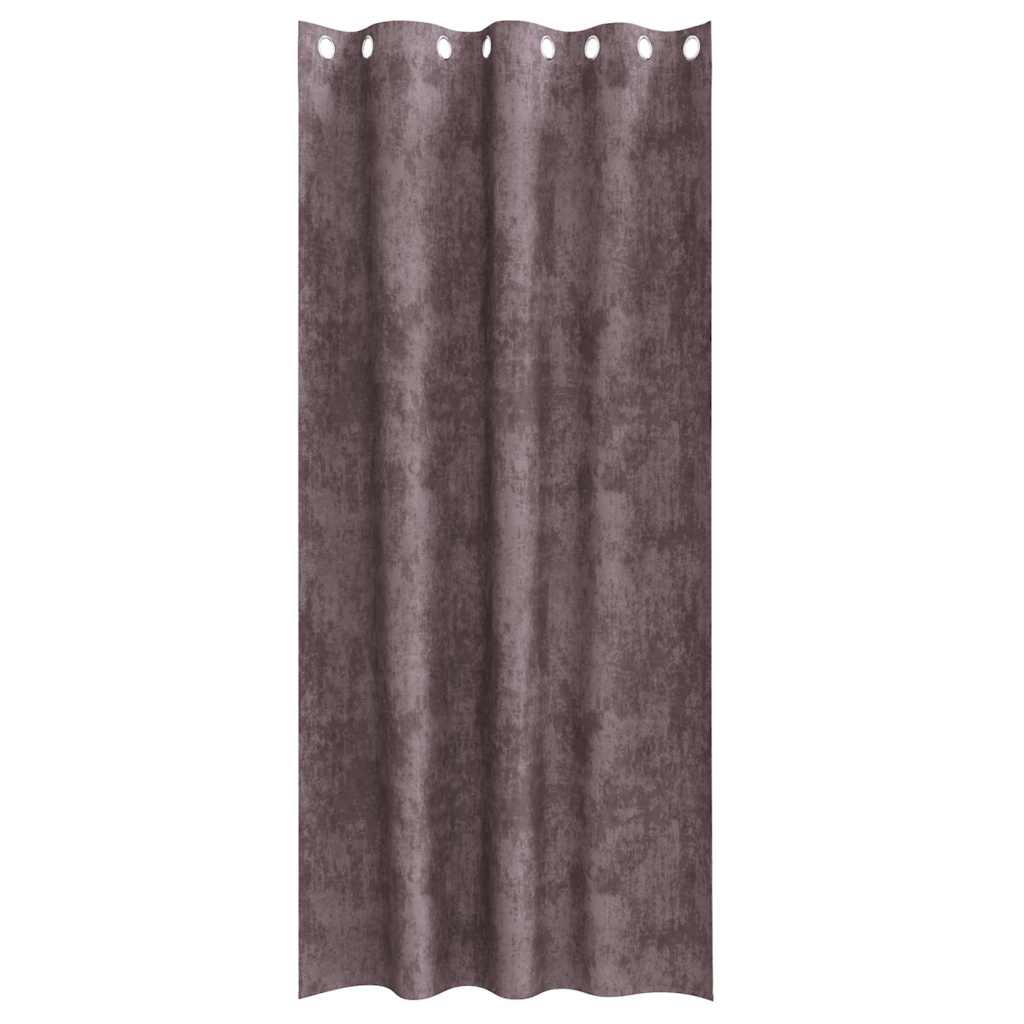 Vorhang mit Vorhängen 2 pcs Braun 260 x 140 cm Samt