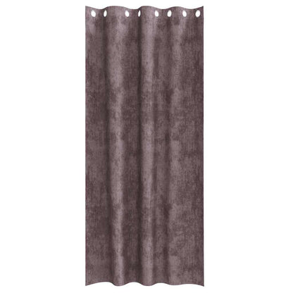 Vorhang mit Vorhängen 2 pcs Braun 260 x 140 cm Samt