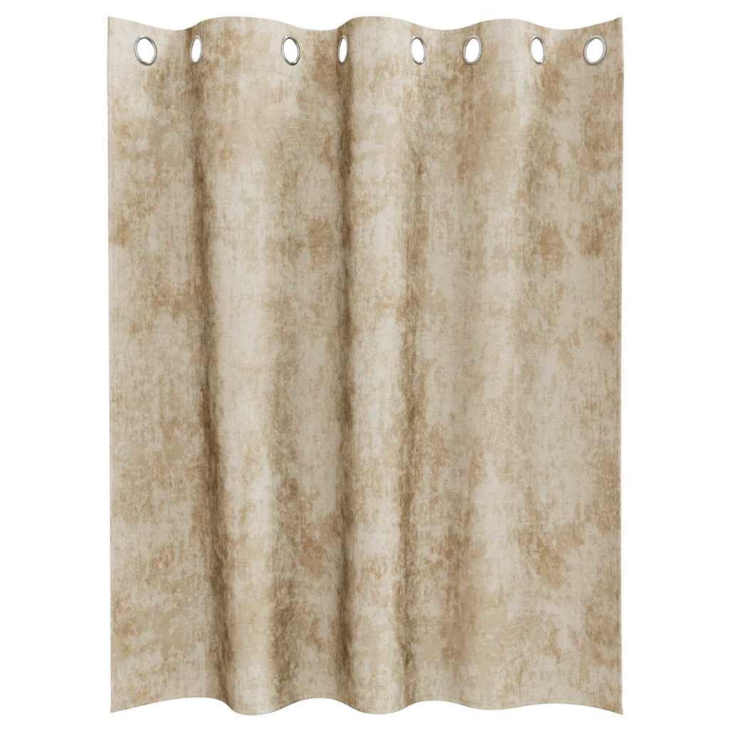 Vorhang mit Vorhängen 2 pcs Creme 140 x 140 cm Samt