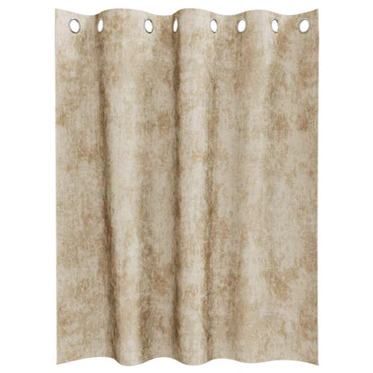 Vorhang mit Vorhängen 2 pcs Creme 140 x 140 cm Samt