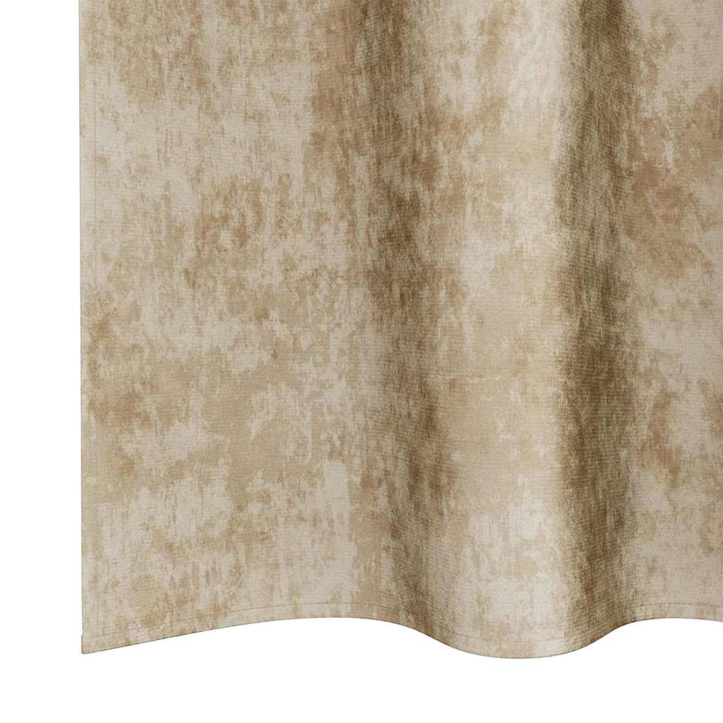 Vorhang mit Vorhängen 2 pcs Creme 260 x 140 cm Samt