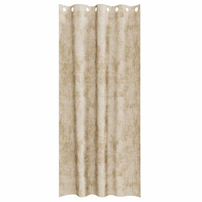 Vorhang mit Vorhängen 2 pcs Creme 260 x 140 cm Samt
