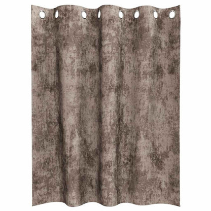 Vorhang mit Vorhängen 2 pcs Cappuccino 140 x 140 cm Samt