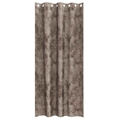Vorhang mit Vorhängen 2 pcs Cappuccino 260 x 140 cm Samt