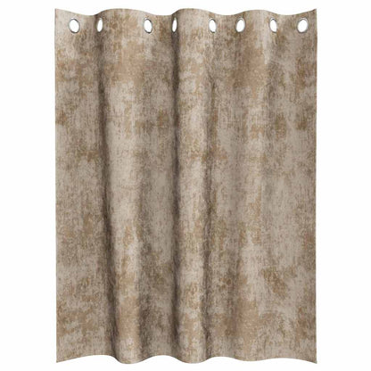 Vorhang mit Vorhängen 2 pcs Champagner 140 x 140 cm Samt