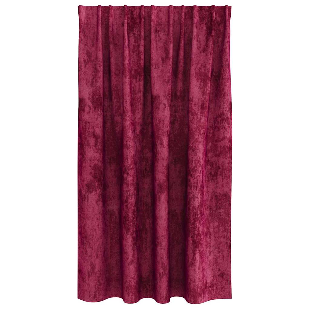 Vorhang mit Vorhängen 2 pcs Weinrot 140 x 140 cm Samt