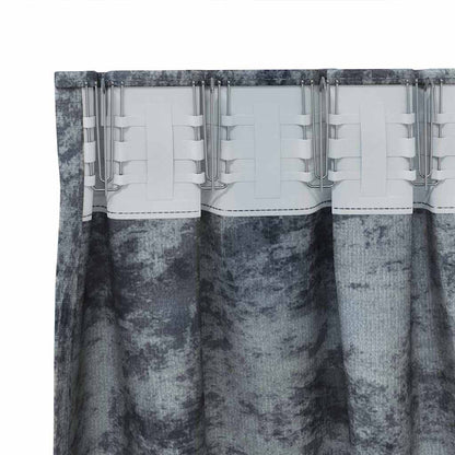 Vorhang mit Vorhängen 2 pcs Silbergrau 175 x 140 cm Samt