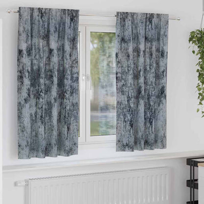Vorhang mit Vorhängen 2 pcs Silbergrau 175 x 140 cm Samt