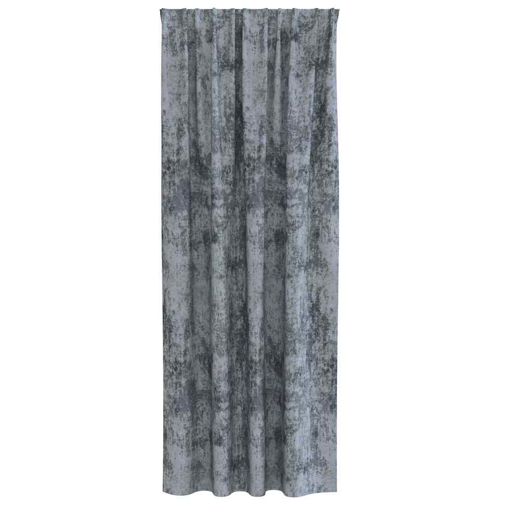 Vorhang mit Vorhängen 2 pcs Silbergrau 225 x 140 cm Samt