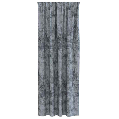 Vorhang mit Vorhängen 2 pcs Silbergrau 225 x 140 cm Samt