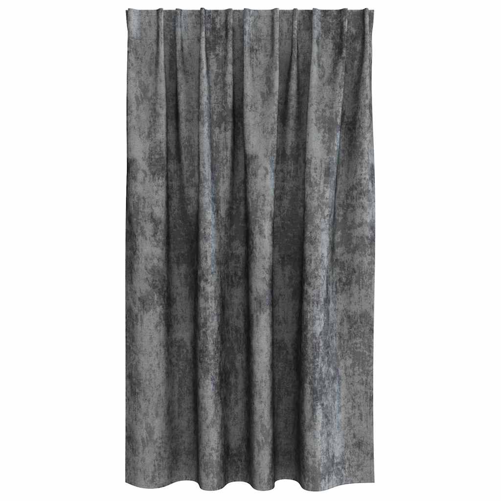 Vorhang mit Vorhängen 2 pcs Grau 140 x 140 cm Samt