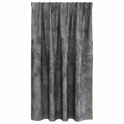 Vorhang mit Vorhängen 2 pcs Grau 140 x 140 cm Samt