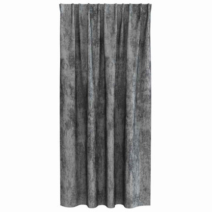 Vorhang mit Vorhängen 2 pcs Grau 175 x 140 cm Samt