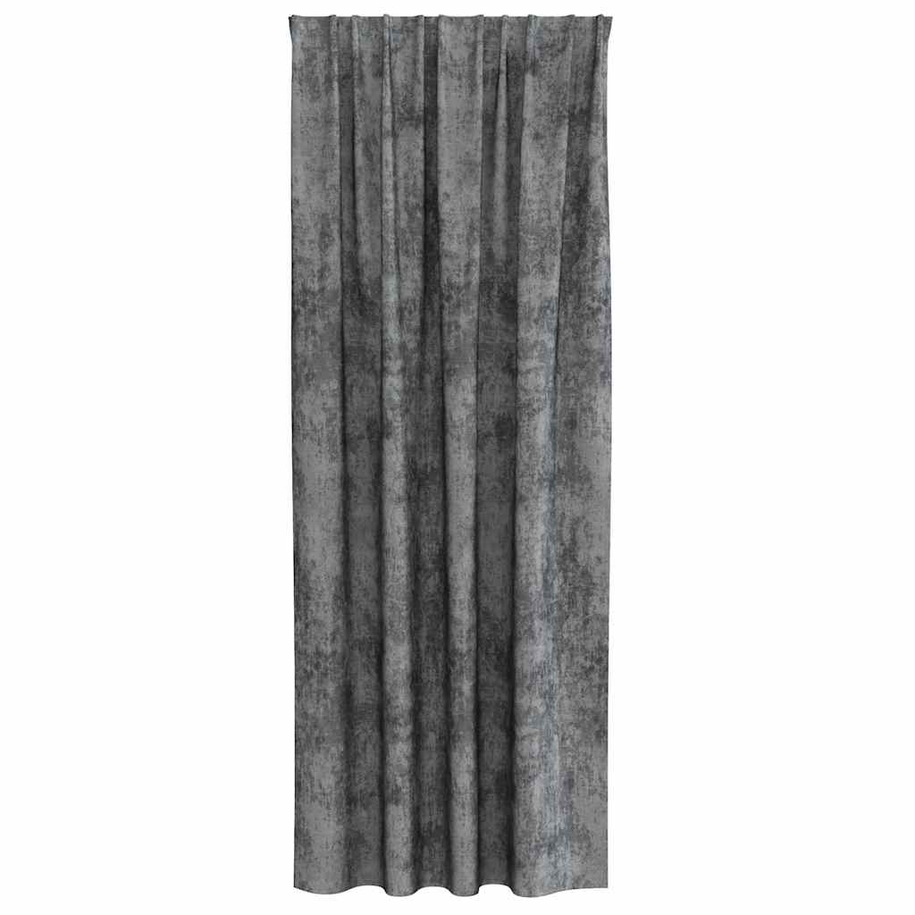 Vorhang mit Vorhängen 2 pcs Grau 225 x 140 cm Samt