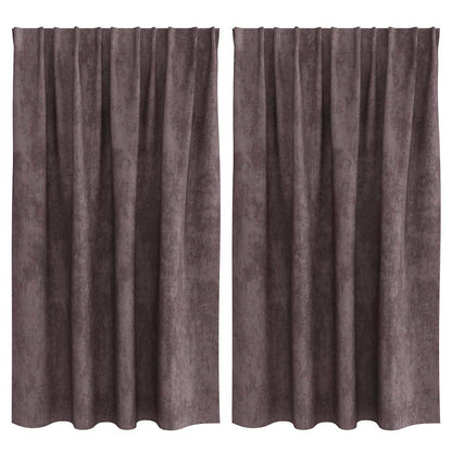 Vorhang mit Vorhängen 2 pcs Braun 140 x 140 cm Samt